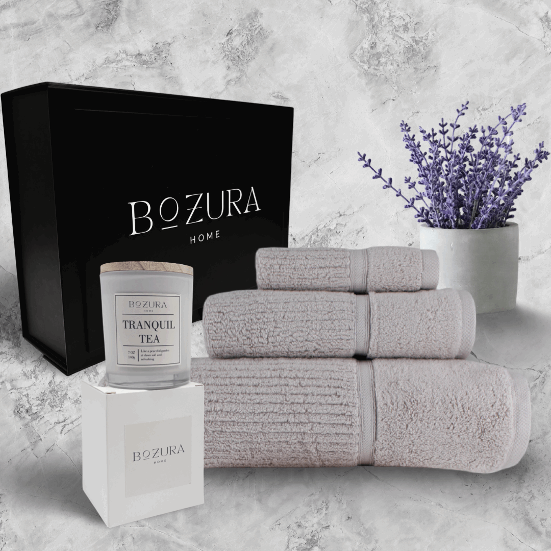 THE HAMMAM - HANDTUCH SET MIT DUFTKERZE